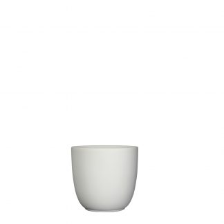 Tusca pot rond wit mat - h14xd14,5cm
