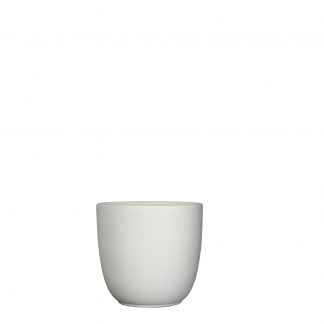 Tusca pot rond wit mat - h13xd13,5cm
