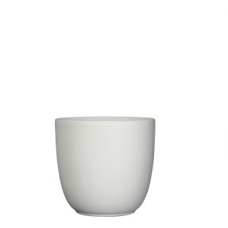 Tusca pot rond wit mat - h14xd14,5cm