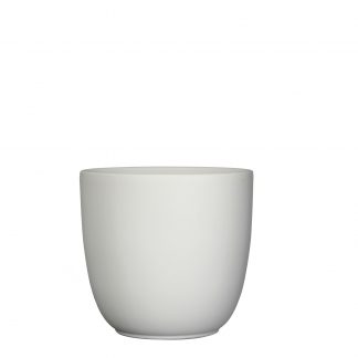 Tusca pot rond wit mat - h28,5xd31cm