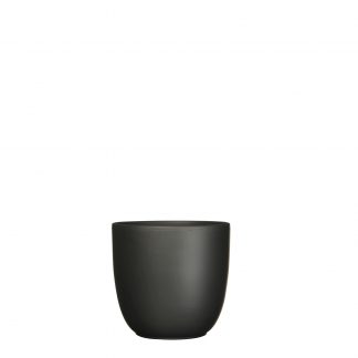 Tusca pot rond zwart mat - h14xd14,5cm