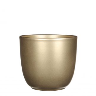 Tusca pot rond goud - h14xd14,5cm