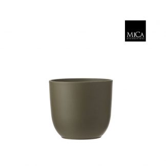 Tusca pot rond groen - h16xd17cm