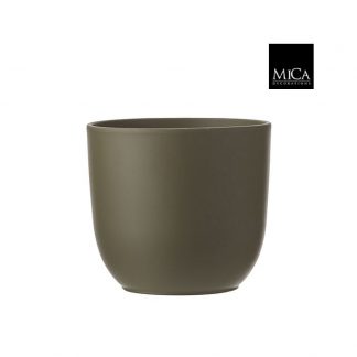 Tusca pot rond groen - h23xd25cm