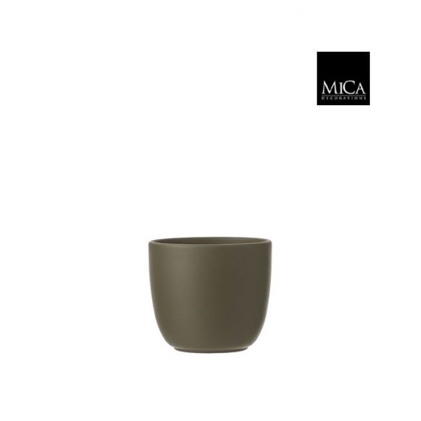Tusca pot rond groen 13x13,5
