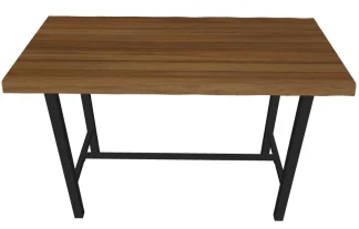 Bar Table Teak 150 x 80 cm Charcoal