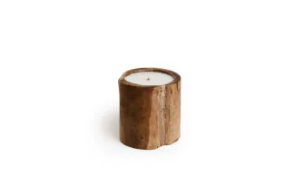 Candle Round High Teak
