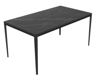 Elegante Dining Table Charcoal Trespa Marble 160 x 90 cm