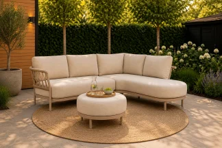 Tierra Fresca Lounge Set Organic Complete Left Champagne