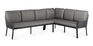 Liv Lounge Dining Set Right Charcoal