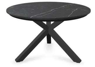 Orbital Dining Table Trespa Marble 120 cm Ø Charcoal