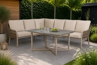 Tierra Rivera Lounge Dining Set Champagne